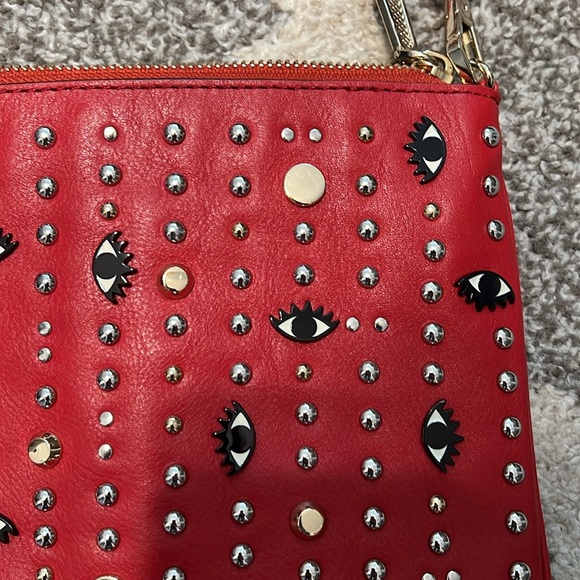 Rebecca Minkoff Ascher Crossbody, red with evil eyes, EUC! - Picture 4 of 7